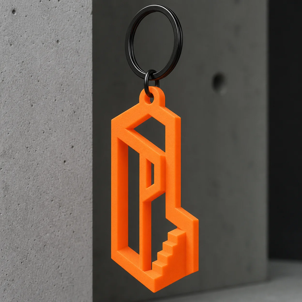 Crystal Heart Charm Keychain